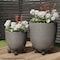 Nature Spring Set of 2 Metal Plant Caddy, Round Pot Stand on Wheels , 12-inch Black Rolling Tray, Outdoor / Indoor 238591RFQ - alternate 2